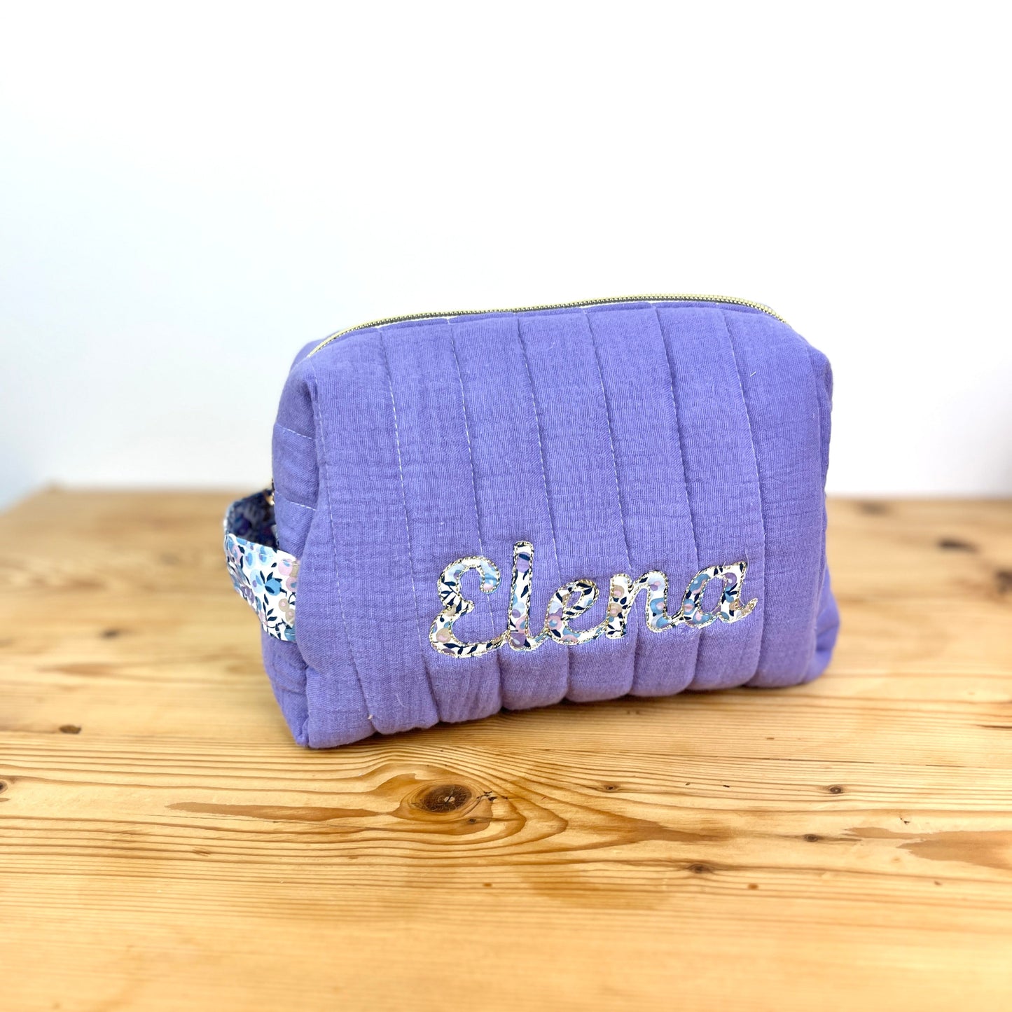 Trousse de toilette Lisette lilas et Liberty of London wiltshire