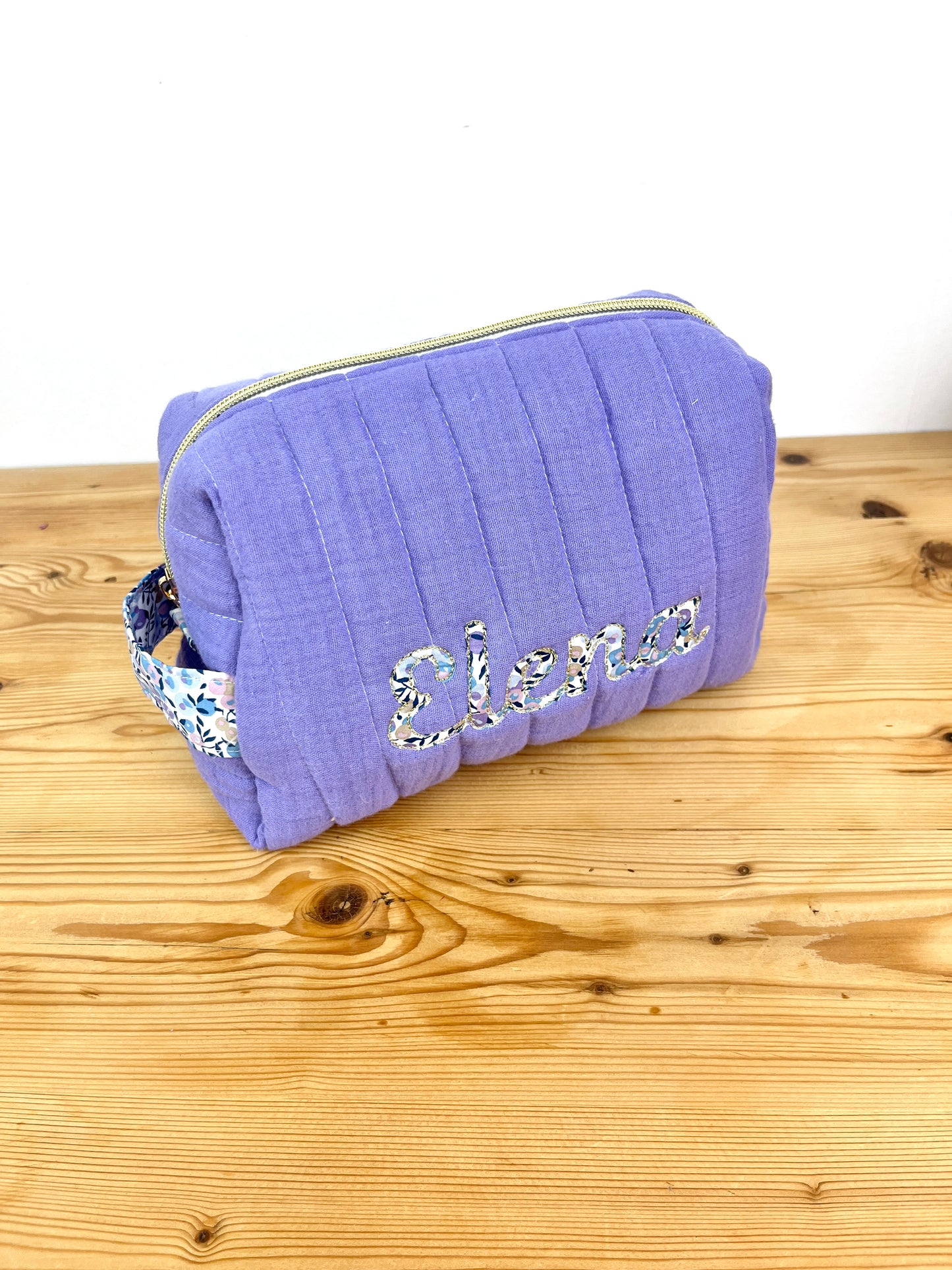 Trousse de toilette Lisette lilas et Liberty of London wiltshire