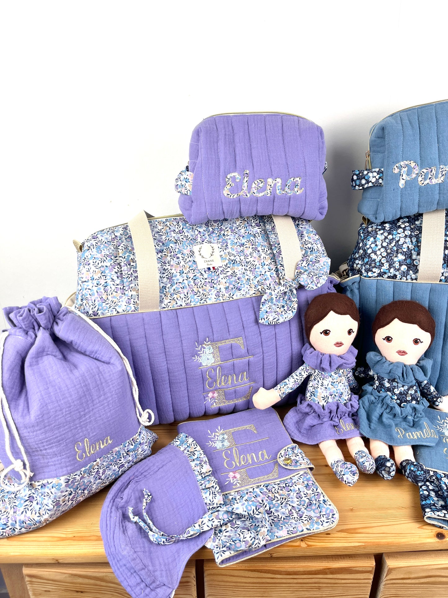 Trousse de toilette Lisette lilas et Liberty of London wiltshire