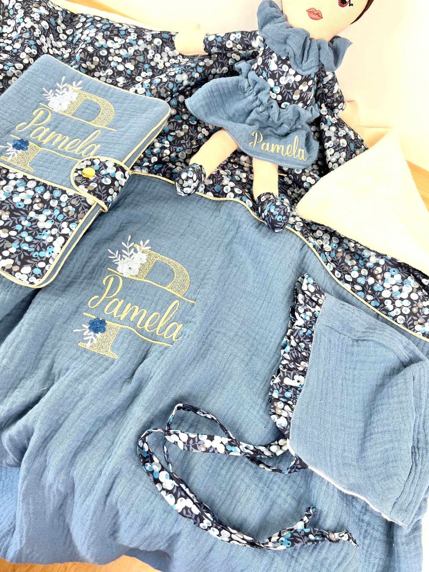 Couverture indigo Liberty of London wiltshire