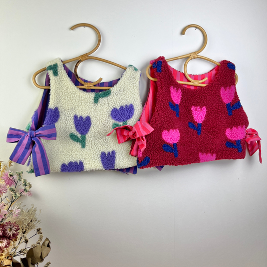 Le pull joséphine enfant sherpa tulipes