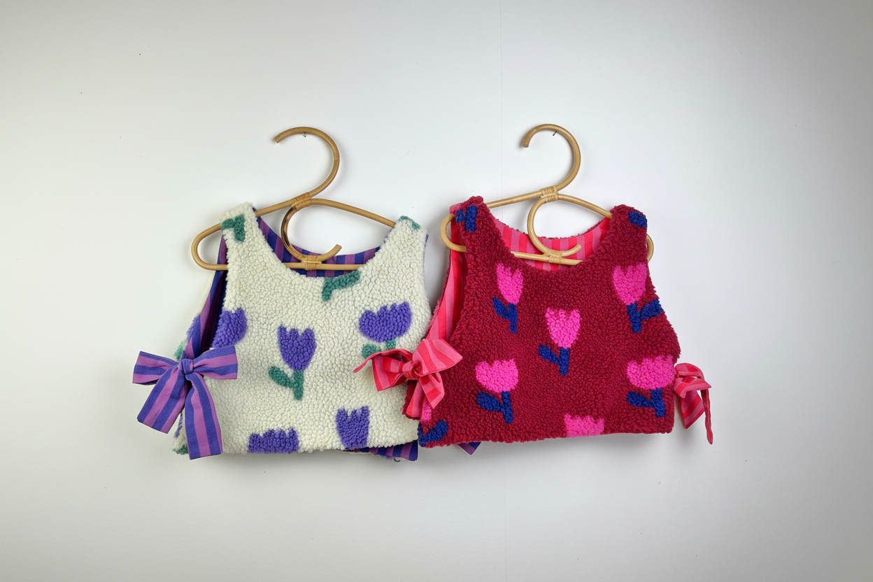 Le pull joséphine enfant sherpa tulipes