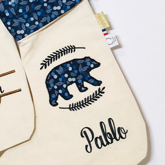 Motif ours et prénom