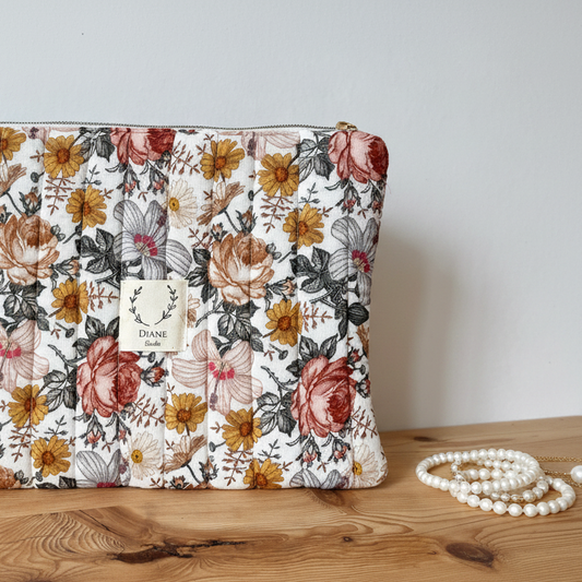 Babette la pochette plate matelassée gaze vintage