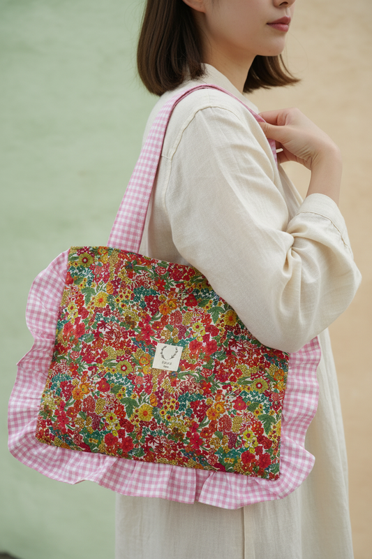 Le petit tote bag margaret annie et vichy rose