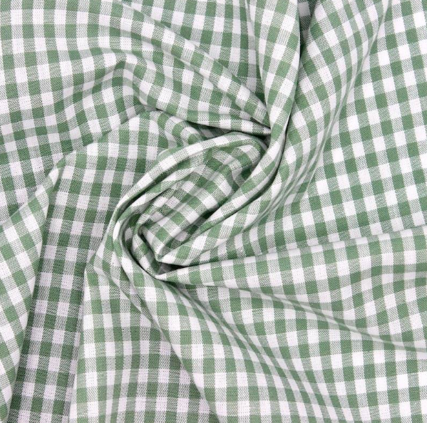 Vichy vert sauge petits carreaux