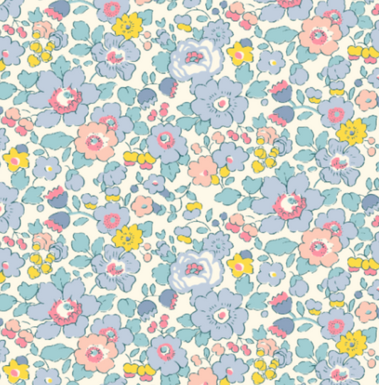 Coupon 50x85cm Liberty exclusif betsy periwinkle
