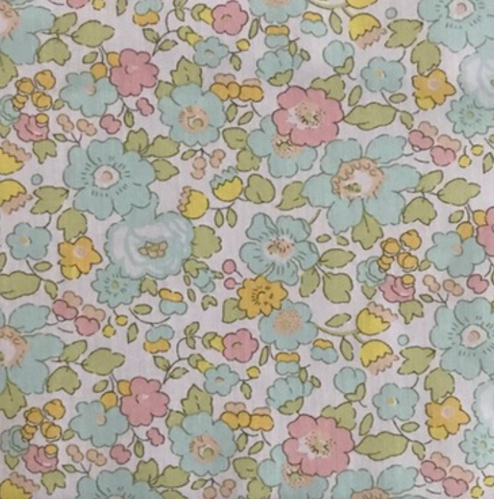 Coupon 50 cm Liberty exclusif betsy montana chambray light blue fond bleu