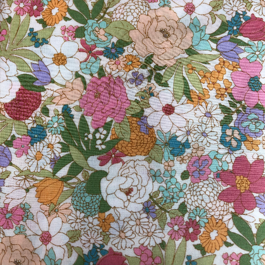 Coupon coton Liberty japonais Armelle fond écru