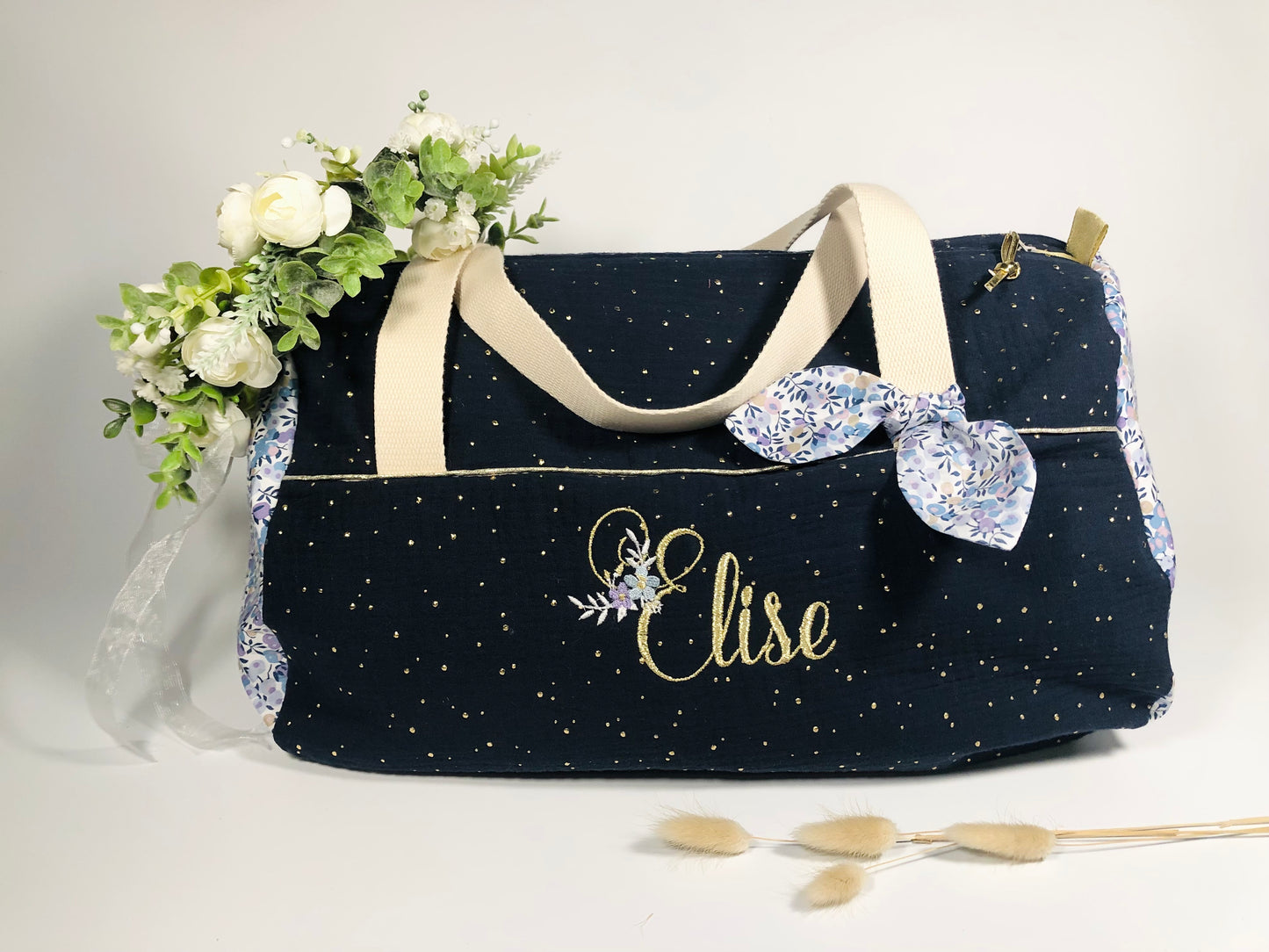 Louison le sac polochon enfant Liberty wiltshire lilas