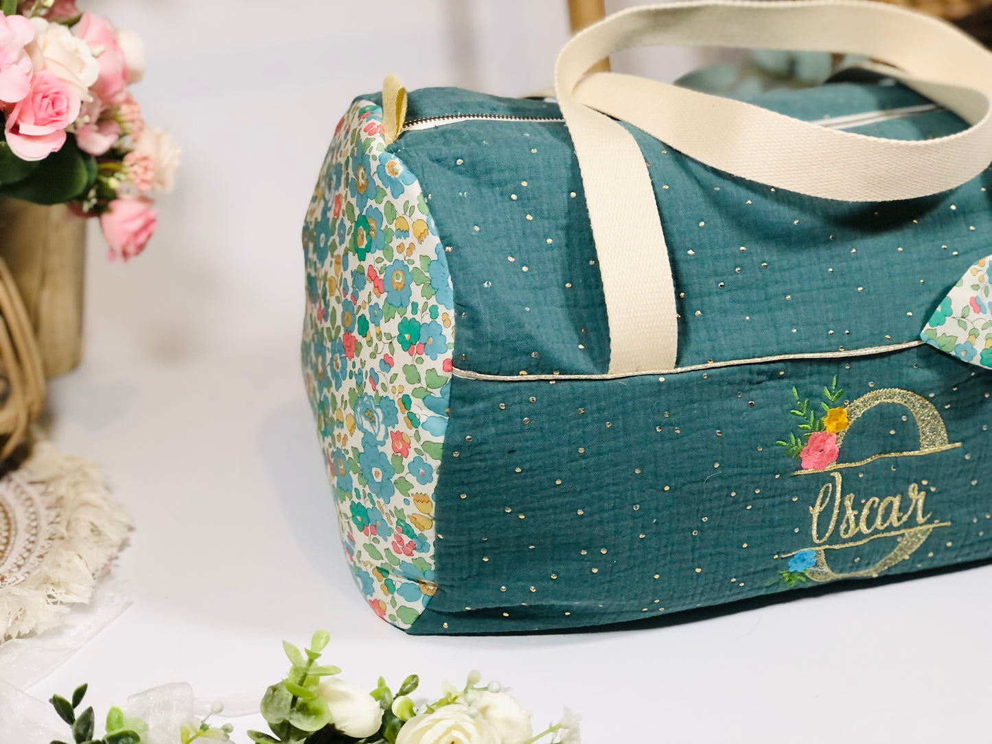Louison le sac polochon enfant eucalyptus