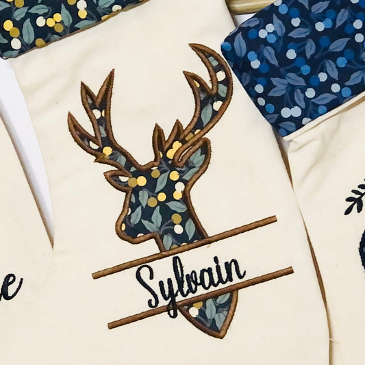 Motif cerf avec prénom