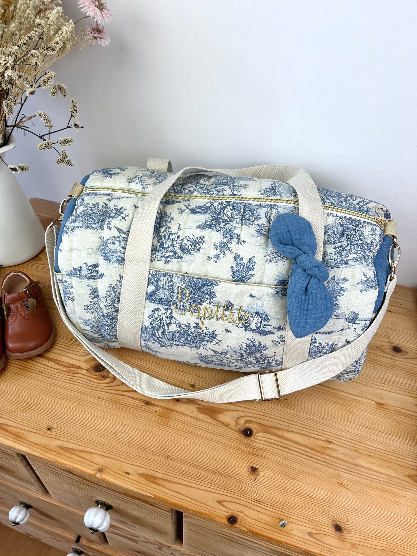 Sac Louison jouy bleu personnalisable