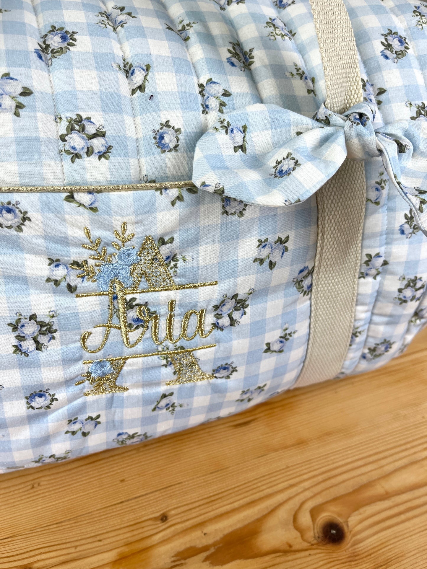 Sac Louison Vichy Idara bleu personnalisable