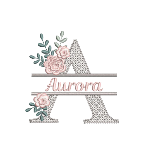 Initiale fleurs et texte