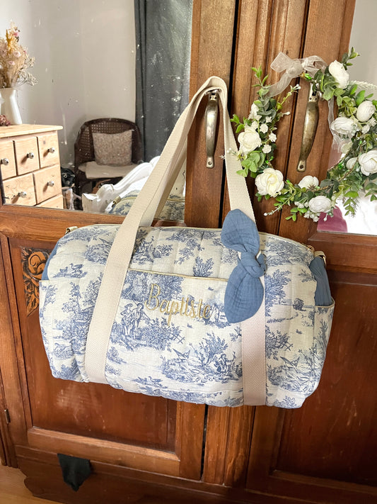 Sac Louison jouy bleu personnalisable