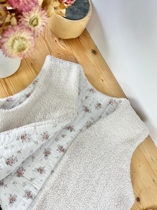 Prototype gilet Albane petites fleurs - Taille M