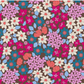 fuchsia arty printed cotton