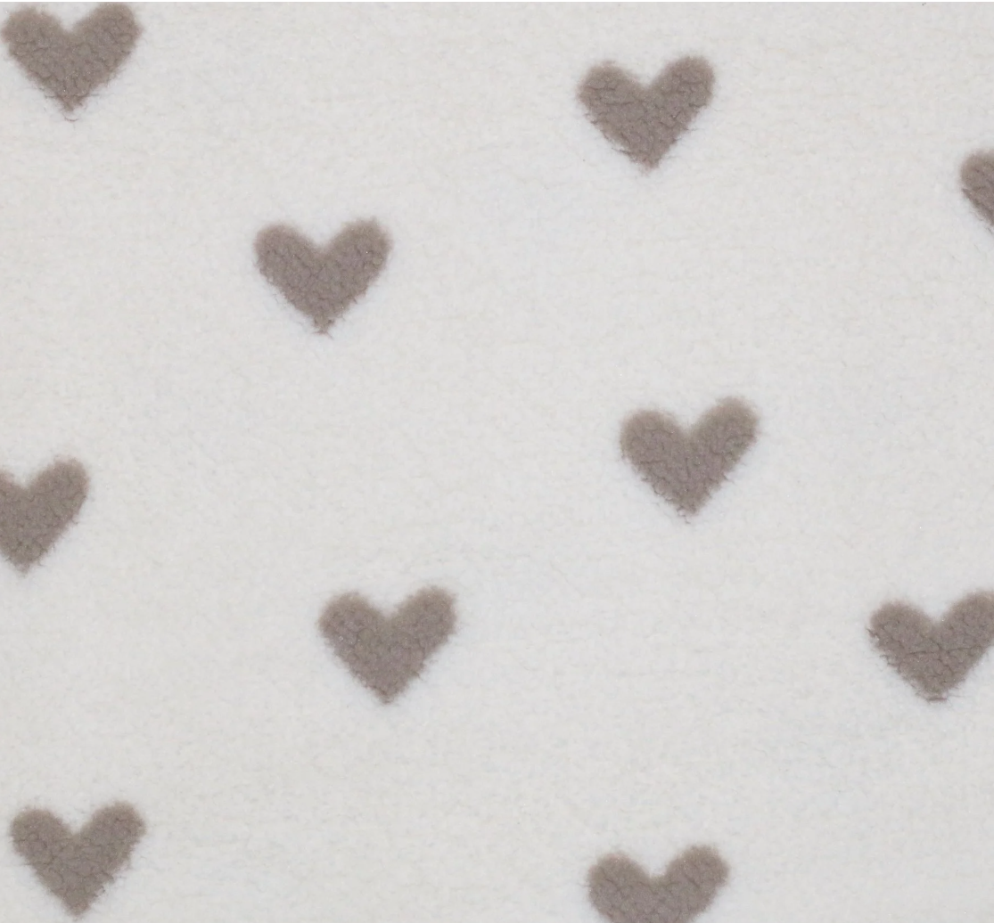 Fausse fourrure coeur caramel