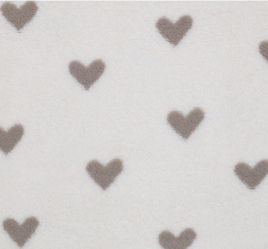 Fausse fourrure coeur caramel