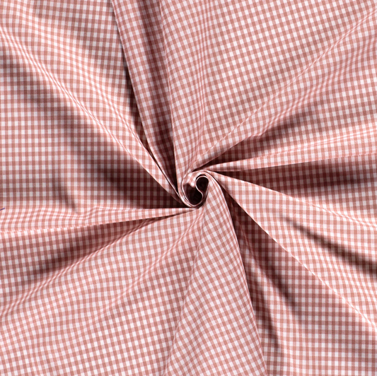 Vichy rose thé carreaux 5 mm