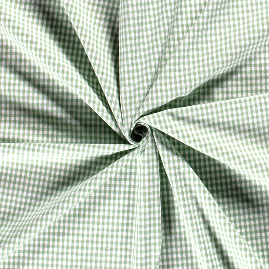 Vichy vert sauge carreaux 5 mm