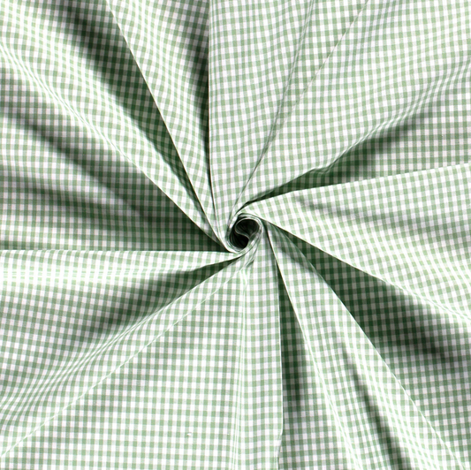 Vichy vert sauge carreaux 5 mm