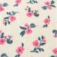 Coupon 1m20x45 Sherpa  fleurs roses