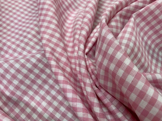 Vichy rose thé petits carreaux