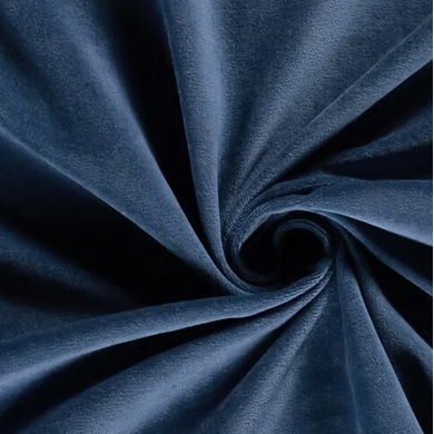 Velours lisse bleu
