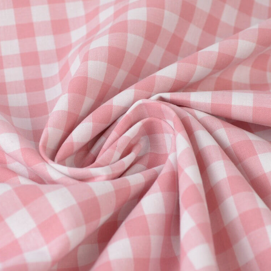Vichy rose thé grands carreaux