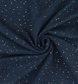 Coupon 1m45x1m gaze bleu marine pois dorés