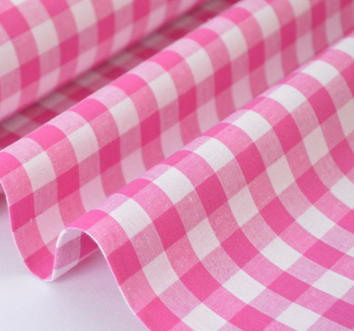 Coupon 1m vichy fushia grands carreaux