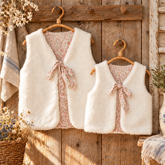 Ensemble : Le gilet Albane enfant et adulte