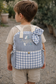 Le sac à dos enfant Ombeline gaze et vichy bleu pastel
