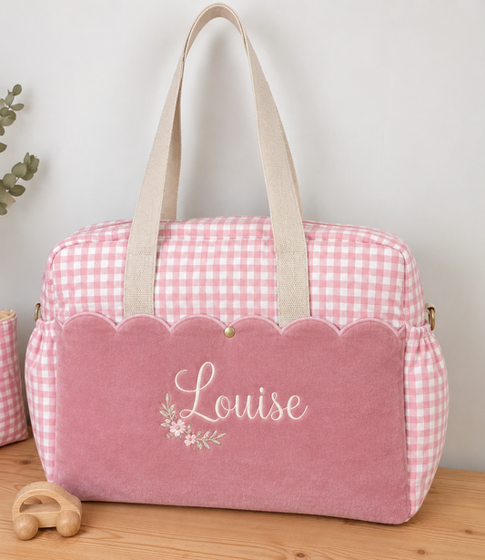Love the 100% customizable embroidered diaper bag