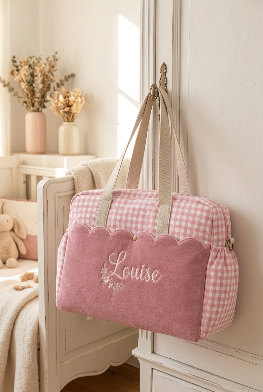Love the 100% customizable embroidered diaper bag