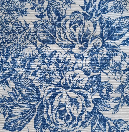 NOUVEAU toile jouy indigo (sans volants)
