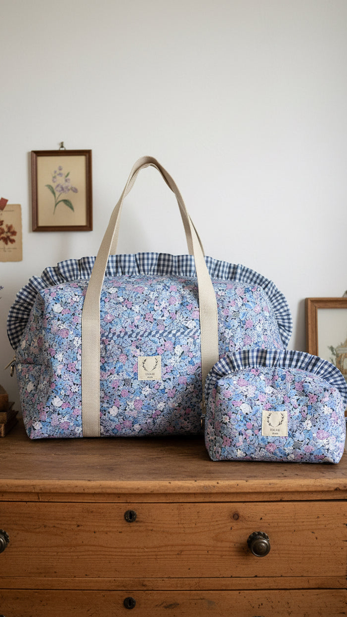 Ensemble Sac Chloé et trousse de beauté volant matelassé - pièces uniques