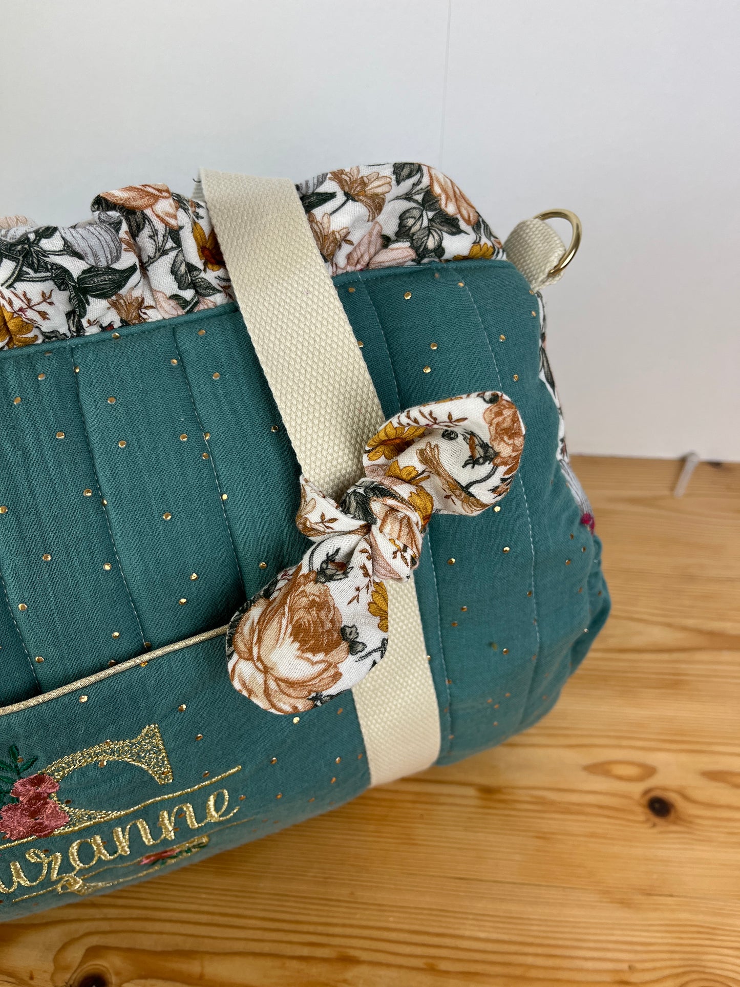 NOUVELLE VERSION ! Prix de lancement jusqu'au 28 mars ! Sac Louison matelassé et volant initiale dentelle