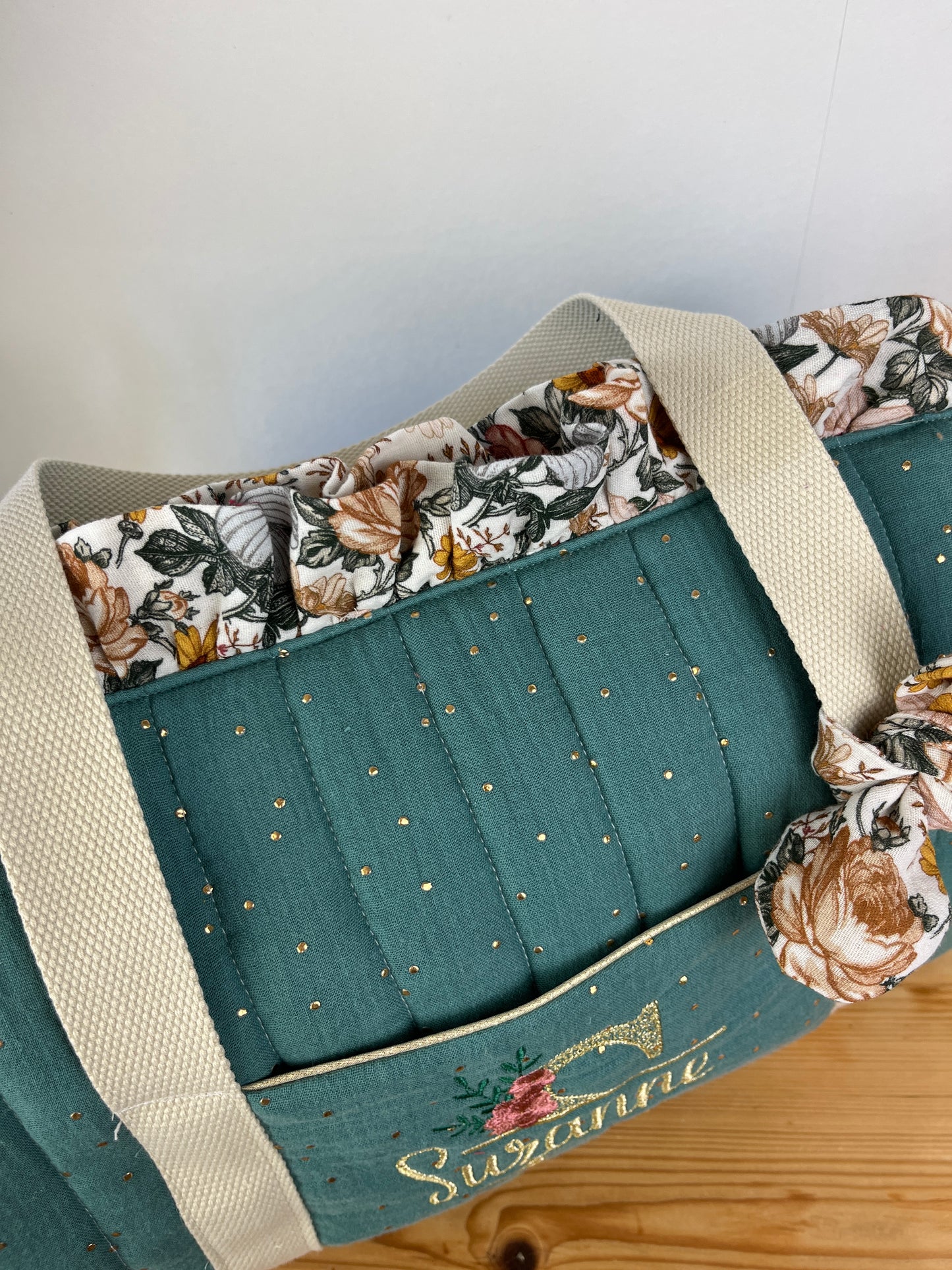 NOUVELLE VERSION ! Prix de lancement jusqu'au 28 mars ! Sac Louison matelassé et volant initiale dentelle