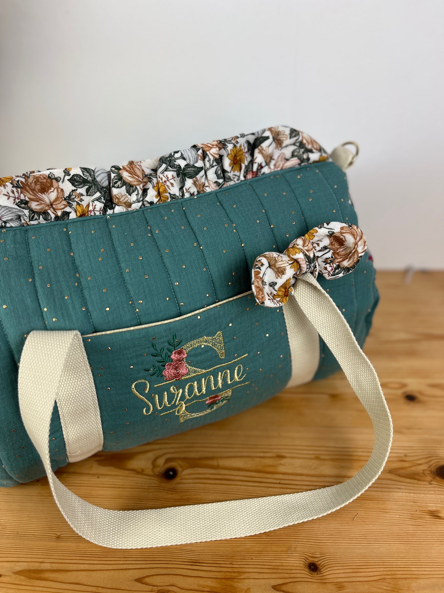 NOUVELLE VERSION ! Prix de lancement jusqu'au 28 mars ! Sac Louison matelassé et volant initiale dentelle