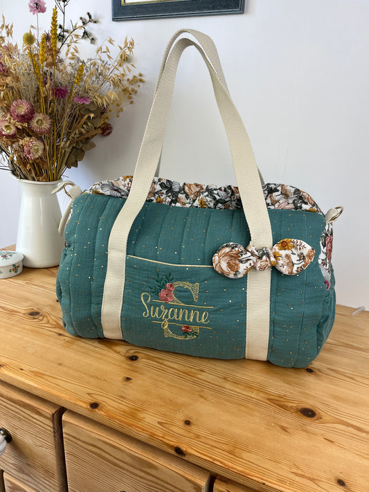 NOUVELLE VERSION ! Prix de lancement jusqu'au 28 mars ! Sac Louison matelassé et volant initiale dentelle