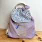 Le sac à dos enfant personnalisé Églantine lilas et wiltshire lilas