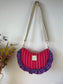 Sac Milan rayé rose et rouge