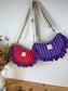 Sac Milan rayé rose et rouge