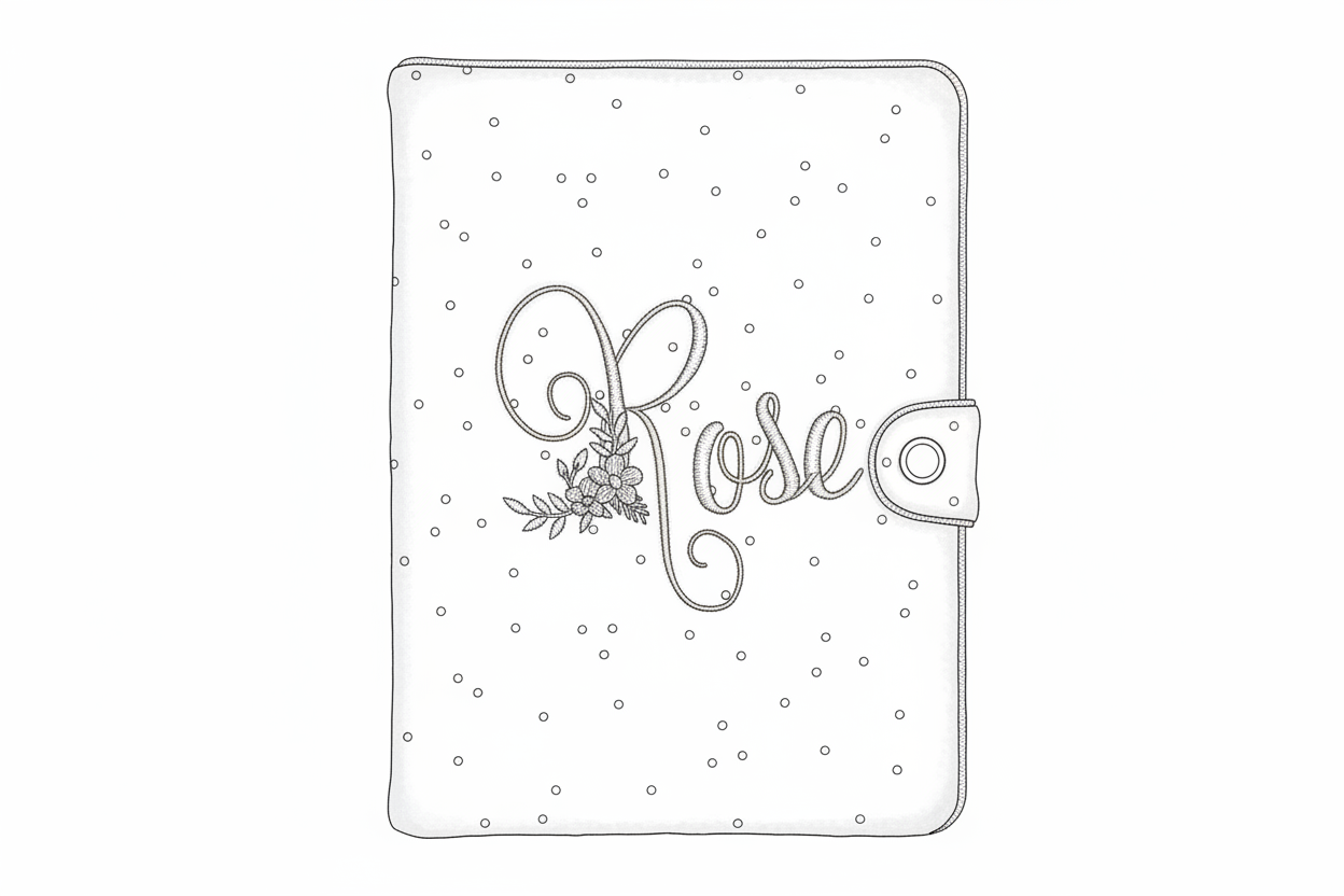 Mahé the floral initial notebook cover