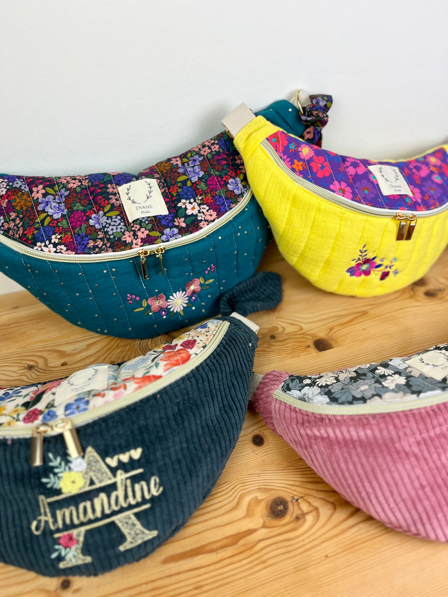 Le sac banane Eléonore doré enfant 100% personnalisable