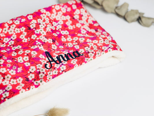 Le tour de cou en tissu doudou personnalisable