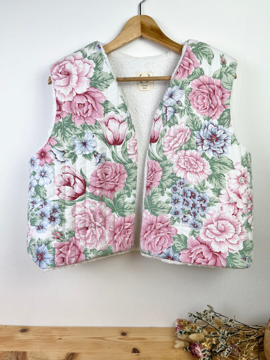 Le gilet Albane roses vintage